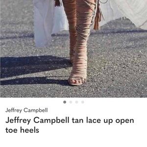Jeffrey Campbell Beige Suede Advent Sandals with original Box